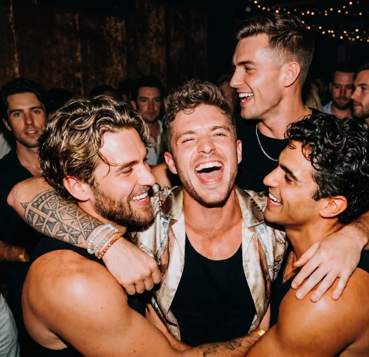 People gathered at a queer event